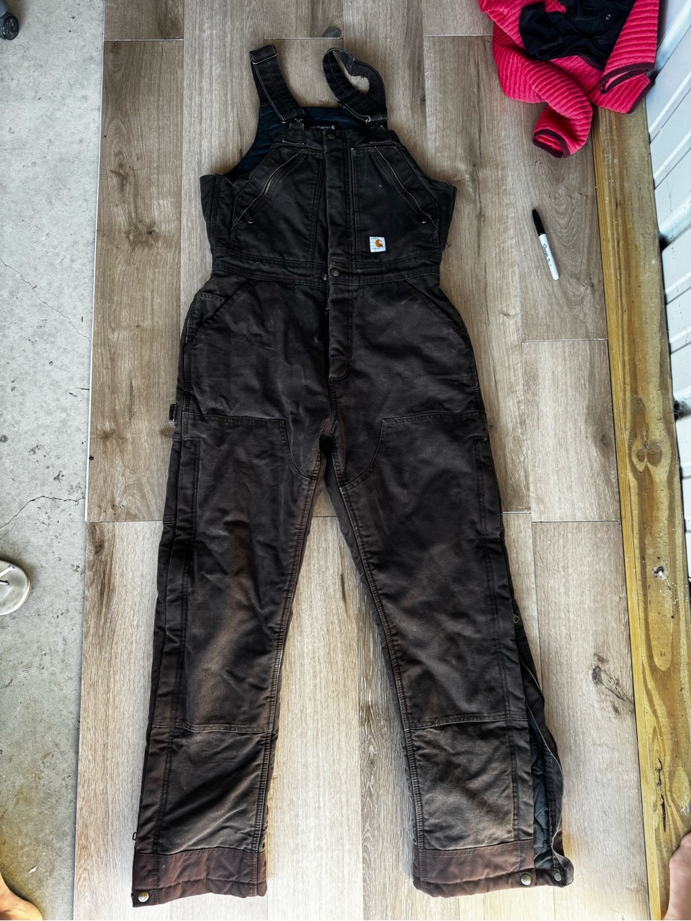 Carhartt Dark Brown Women's Duck Bib Overalls